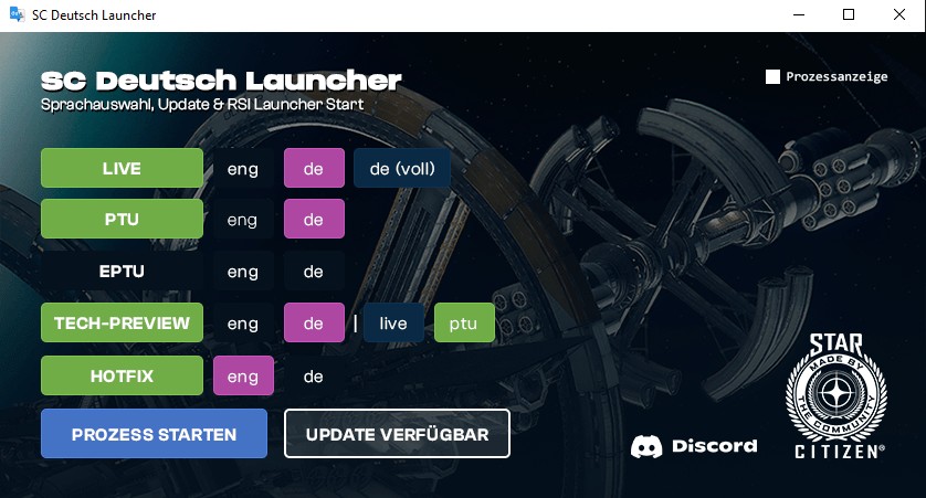 SC Deutsch Launcher (App) - Star Citizen auf Deutsch